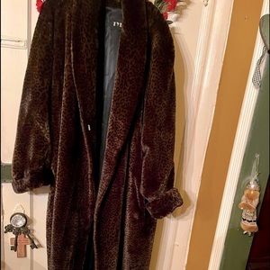 Rich Velvety faux fur coat.Made in France,purchased at Saks Fifth Avenue.